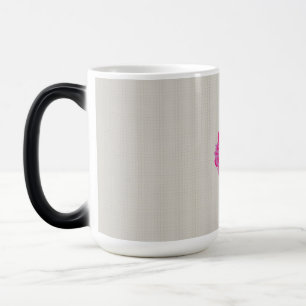plant, flower, petal, pink, magenta, font, pattern color morph mug 