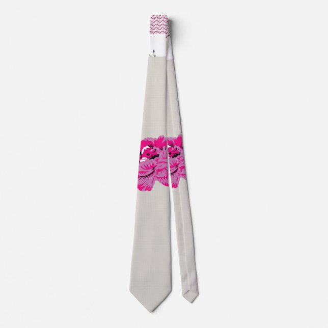 plant, flower, petal, pink, magenta, font, pattern neck tie (Front)