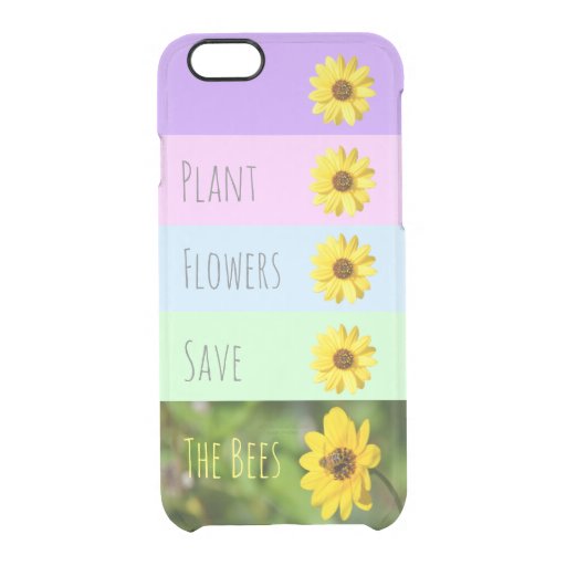 Plant Flowers Save Bees Striped Pastel Phone Case