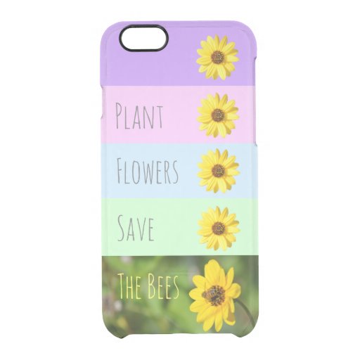 Plant Flowers Save Bees Striped Pastel Phone Case