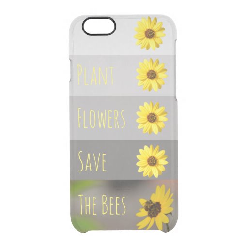 Plant Flowers Save The Bees Phone Case in Grays