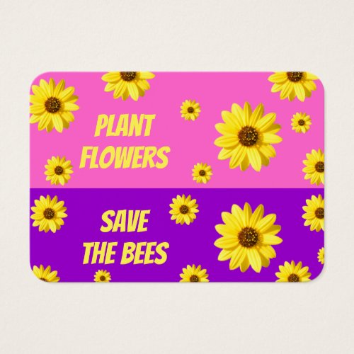 Plant Flowers Save The Bees Profile Card