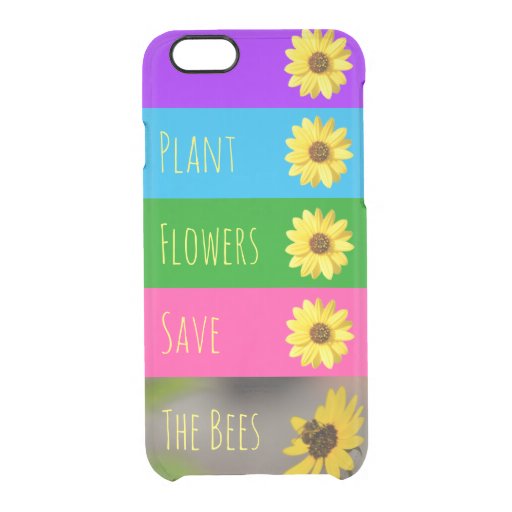 Plant Flowers Save The Bees Striped Phone Case