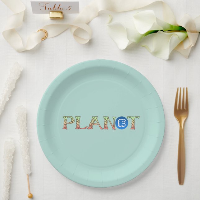 Plant for Our Planet Paper Plates (Wedding)
