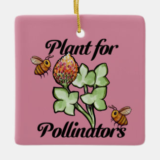 Plant for Pollinators Bee                          Ceramic Ornament
