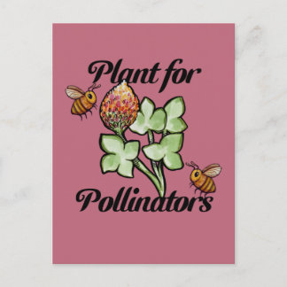 Plant for Pollinators Bee                          Postcard