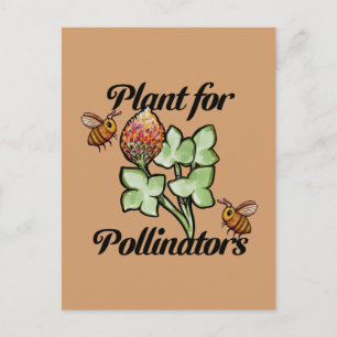Plant for Pollinators Bee Postcard