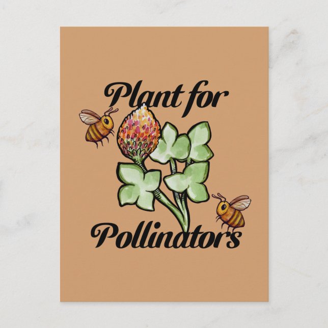 Plant for Pollinators Bee                          Postcard (Front)