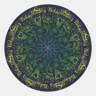 Plant for Pollinators fun gardener gardening art   Classic Round Sticker
