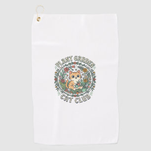 Plant Garden Cat Funny Cat Lover Design - Plant Ga Golf Towel