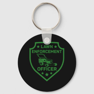 Plant Garden Lawn Enforcement Officer Lawnmower Mo Keychain