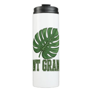 Plant Grandpa Monstera Leaf Shirt Thermal Tumbler