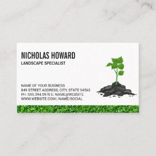 Plant Growing in the Dirt Business Card