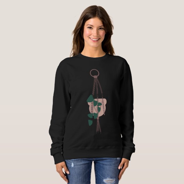 Plant Hanging Pink Pot Sweatshirt (Front Full)