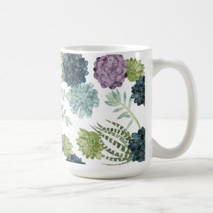 Plant Happiness Collection Succulent Pattern Coffee Mug