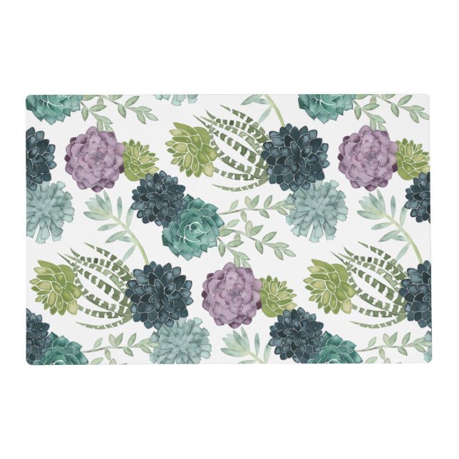 Plant Happiness Collection Succulent Pattern Placemat (Front)