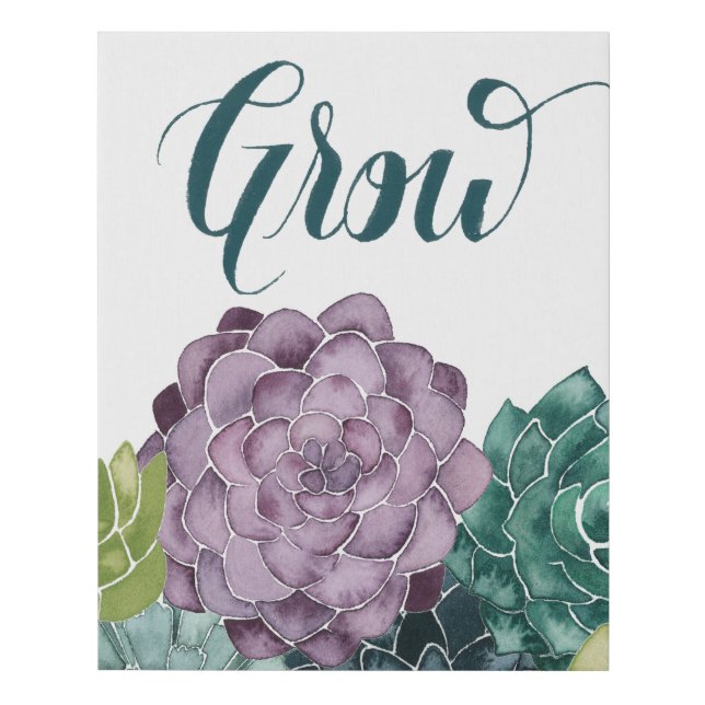 Plant Happiness | Grow Harvest Love Faux Canvas Print (Front)