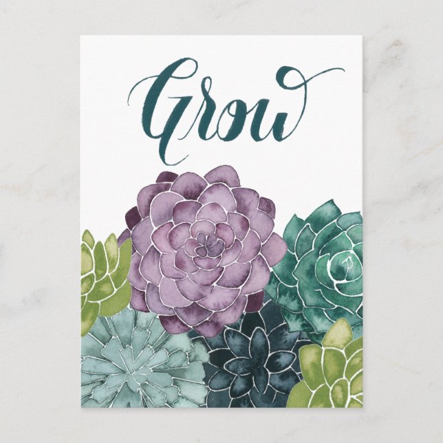Plant Happiness | Grow Harvest Love Postcard (Front)