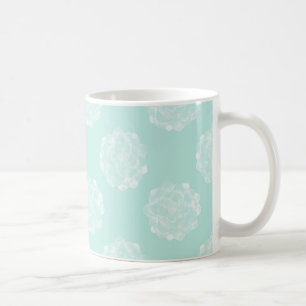 Plant Happiness   Pastel Succulent Pattern Coffee Mug