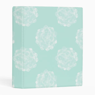 Plant Happiness Pastel Succulent Pattern Mini Binder