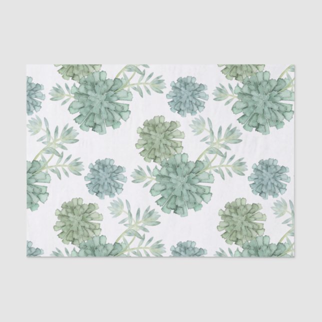 Plant Happiness | Succulent Pattern Tissue Paper (Front)