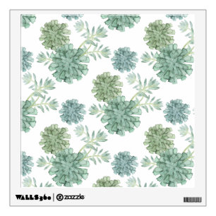 Plant Happiness   Succulent Pattern Wall Decal