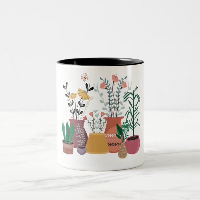 Plant Happy Two-Tone Coffee Mug (Center)