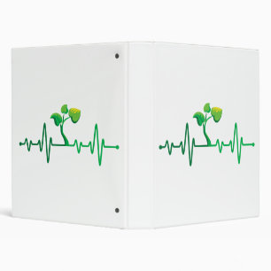 Plant Heartbeat - Botany Botanist Gardening Plant 3 Ring Binder