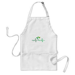 Plant Heartbeat - Botany Botanist Gardening Plant  Adult Apron