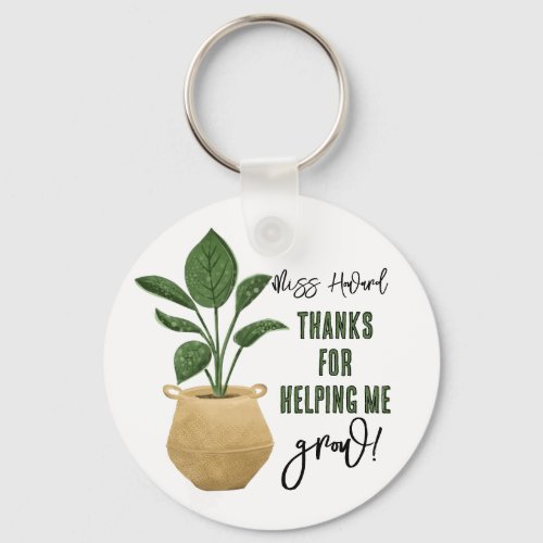 Plant helping me grow key ring