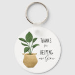 Plant Helping Me Grow Key Ring at Zazzle