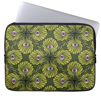 Plant Horror Art - Creepy Cute Green Flower Laptop Sleeve