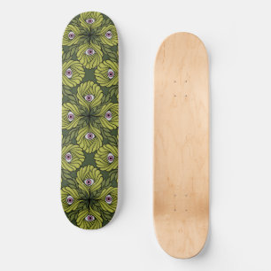 Plant Horror Art - Creepy Cute Green Flower Skateboard