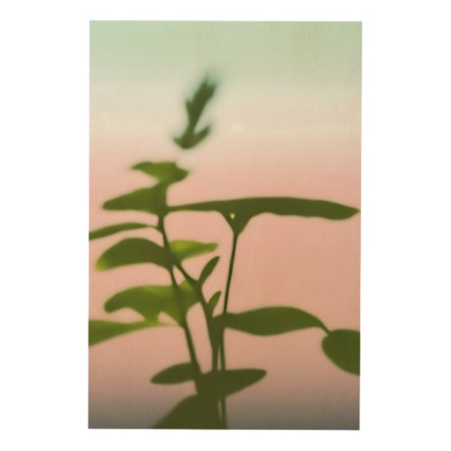 Plant in a cool environment wood wall art