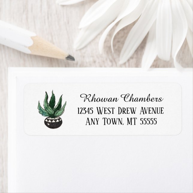 Plant In A Pot Return Address Label (Insitu)