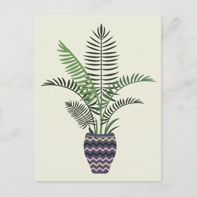 Plant in Decorative Vase Holiday Postcard (Front)
