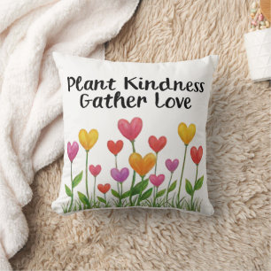 Plant Kindness Gather Love Valentine Mother's Day  Throw Pillow