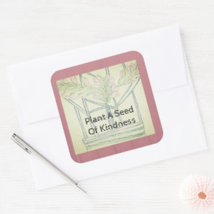 Plant Kindness Square Sticker