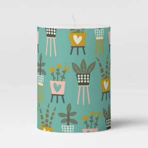 Plant Lady Art Pillar Candle