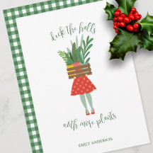 Plant Lady Christmas Flat Card