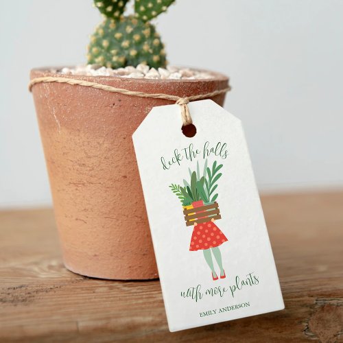 Plant Lady Christmas Gift Tag
