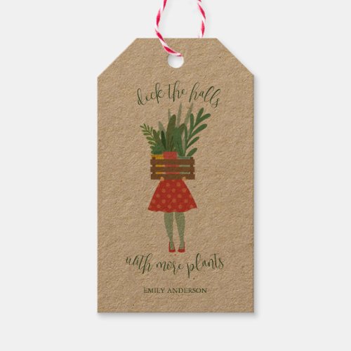 Plant Lady Christmas Gift Tag