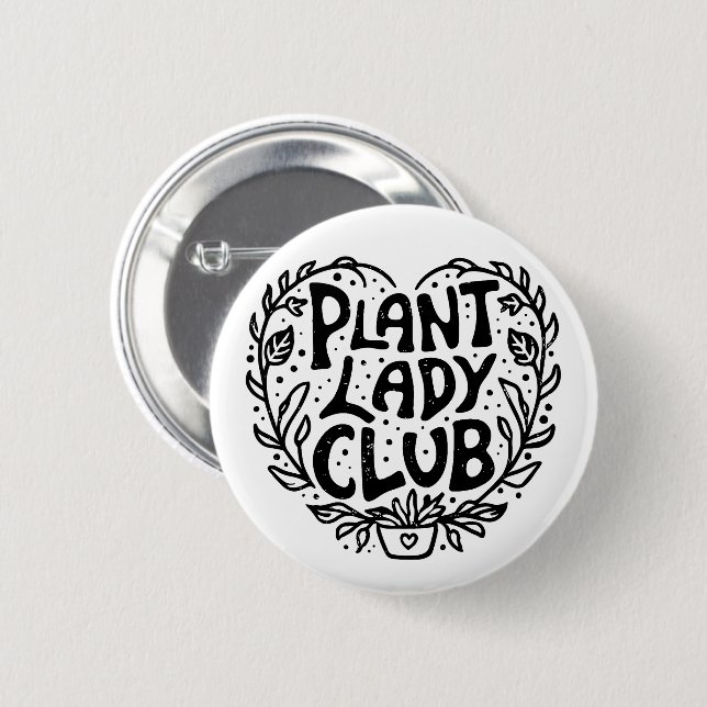 Plant lady club button (Front & Back)