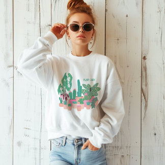 Plant Lady Cute Houseplants Aesthetic Sweatshirt