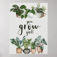 Plant Lady Cute Houseplants Funny Gardening Quote Poster