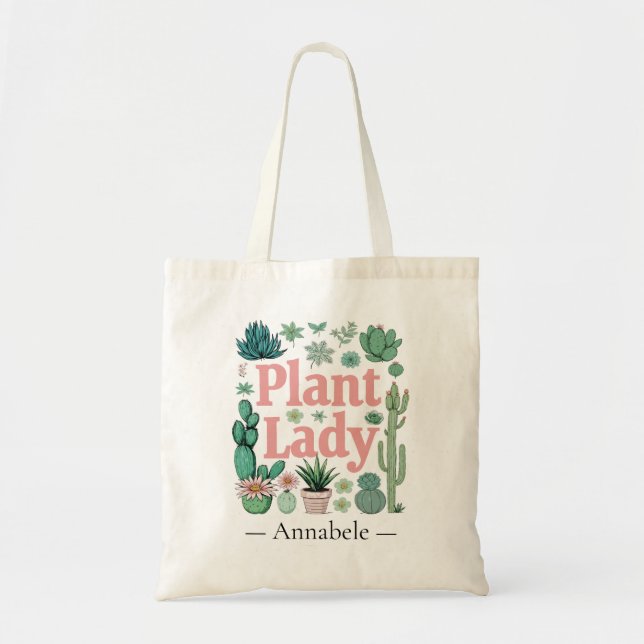 Plant Lady Cute Personalized  Tote Bag (Front)
