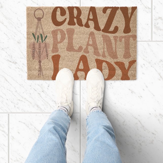 Plant Lady Hanging Foilage Fiber Doormat (Insitu)