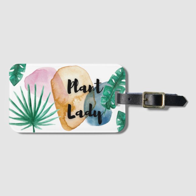 Plant Lady Luggage Tag (Front Horizontal)