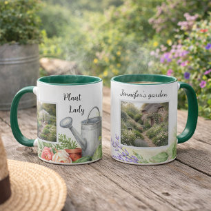 Plant lady personal garden photos garden mug