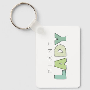 Plant Lady Rectangle Keychain